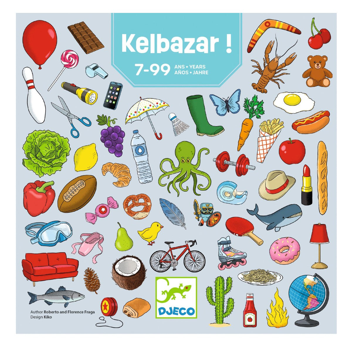 Djeco Gættelegsspil, KelBazar med mange billeder af objekter