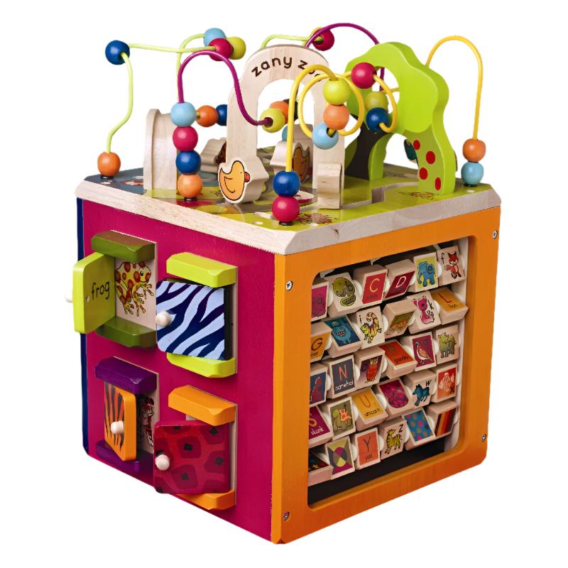B Toys Aktivitetscenter, Zany Zoo, thumbnailbillede af det sjove aktivitetslegetøj