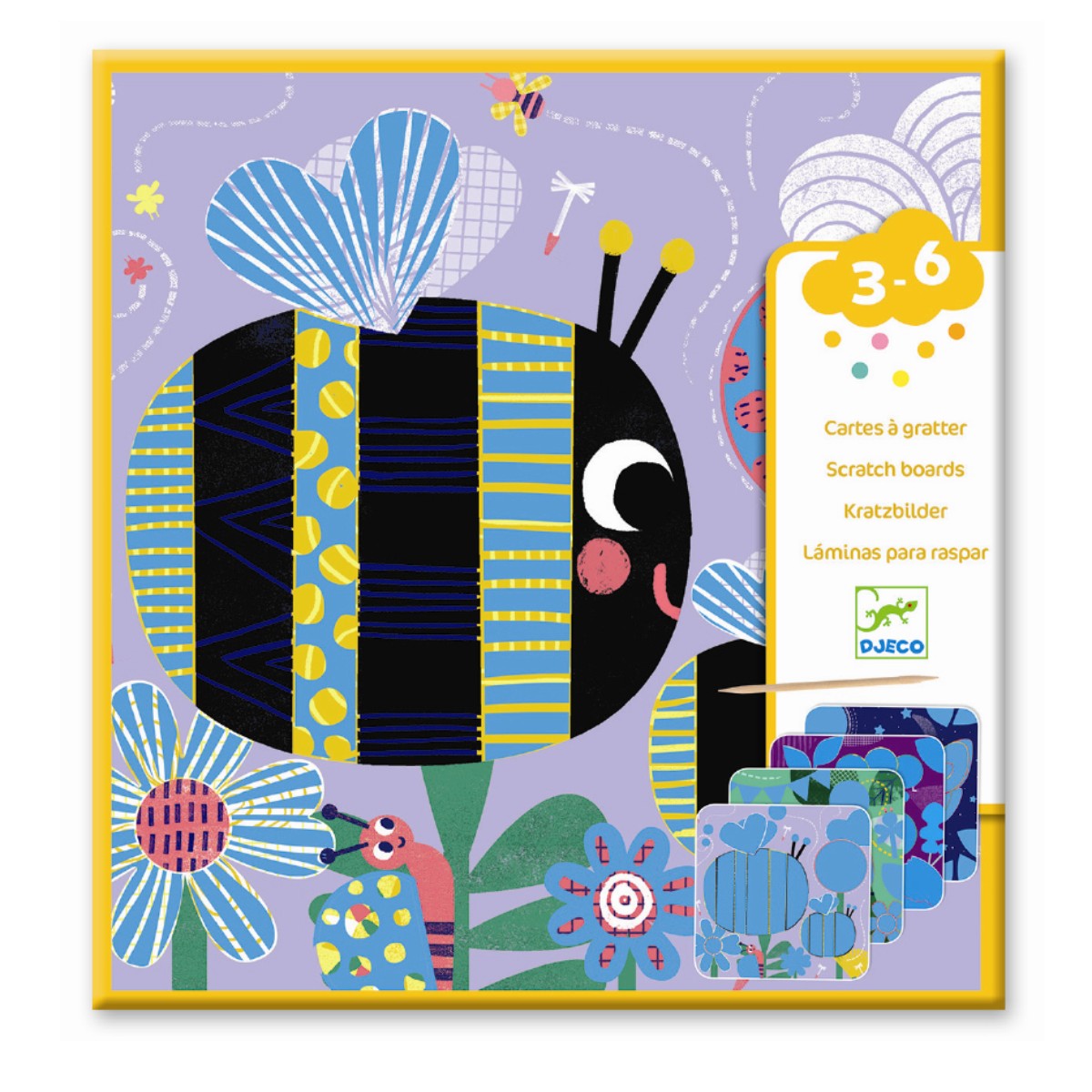 Djeco skrapekort til de små, Insekter