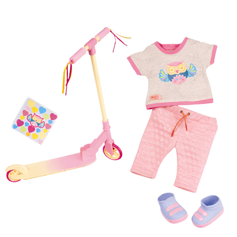 Our Generation dukketøy, Deluxe sparkesykkel og treningstøy