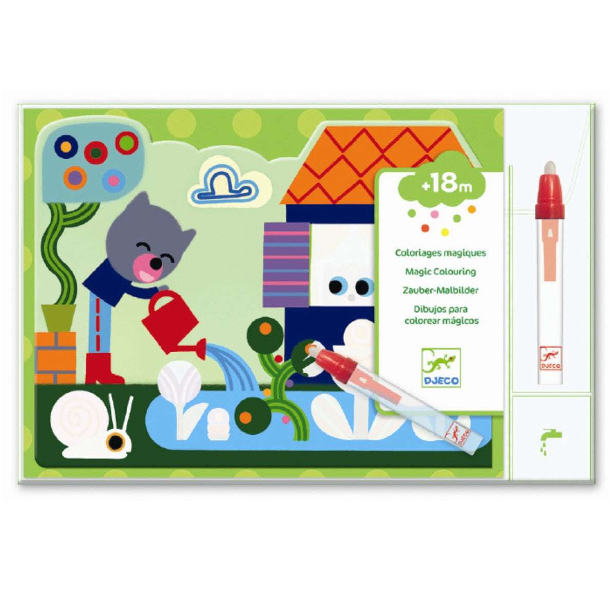 Djeco mal med vann, Gjemt i hagen - Fra 18 mdr.