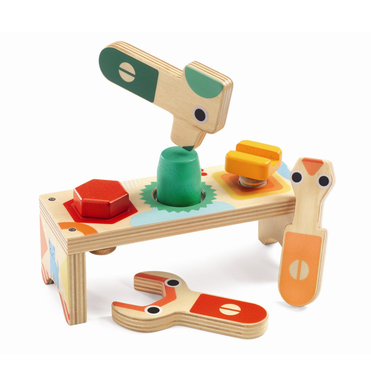 Djeco aktivitet i tre, Bricolou verktøysbenk