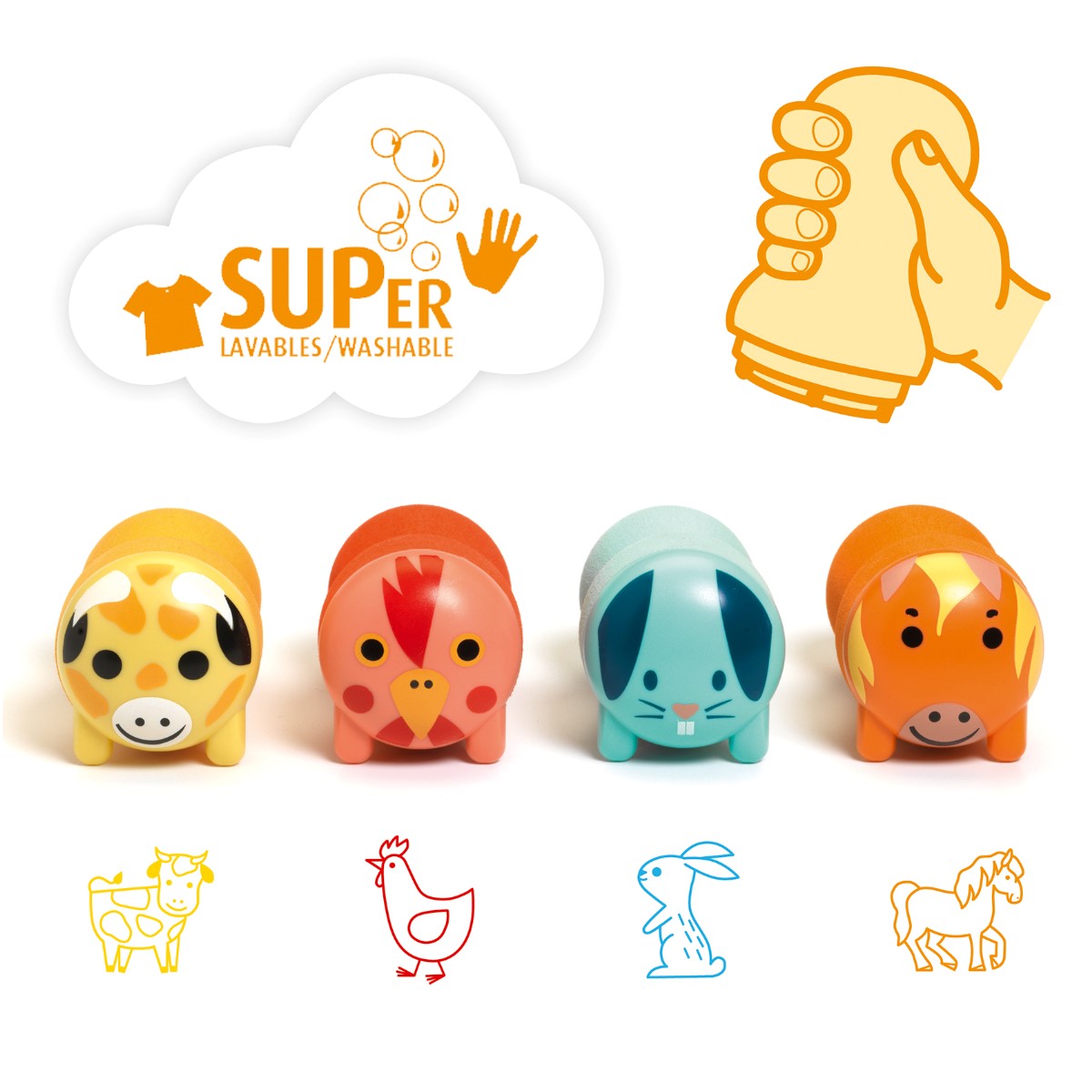 Djeco kreativ for de minste, Stempler - bondegård