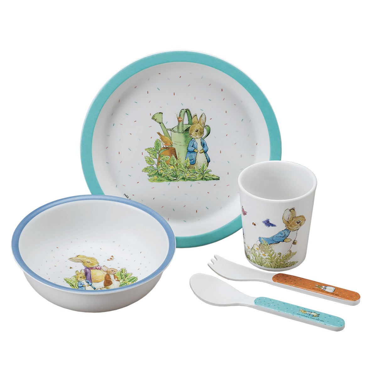 Petit Jour Paris, Petter Kanin barneservise i gaveeske m. 5 deler - Blå