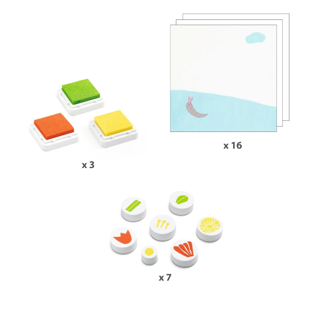 Djeco Kreative stempler, Blomster