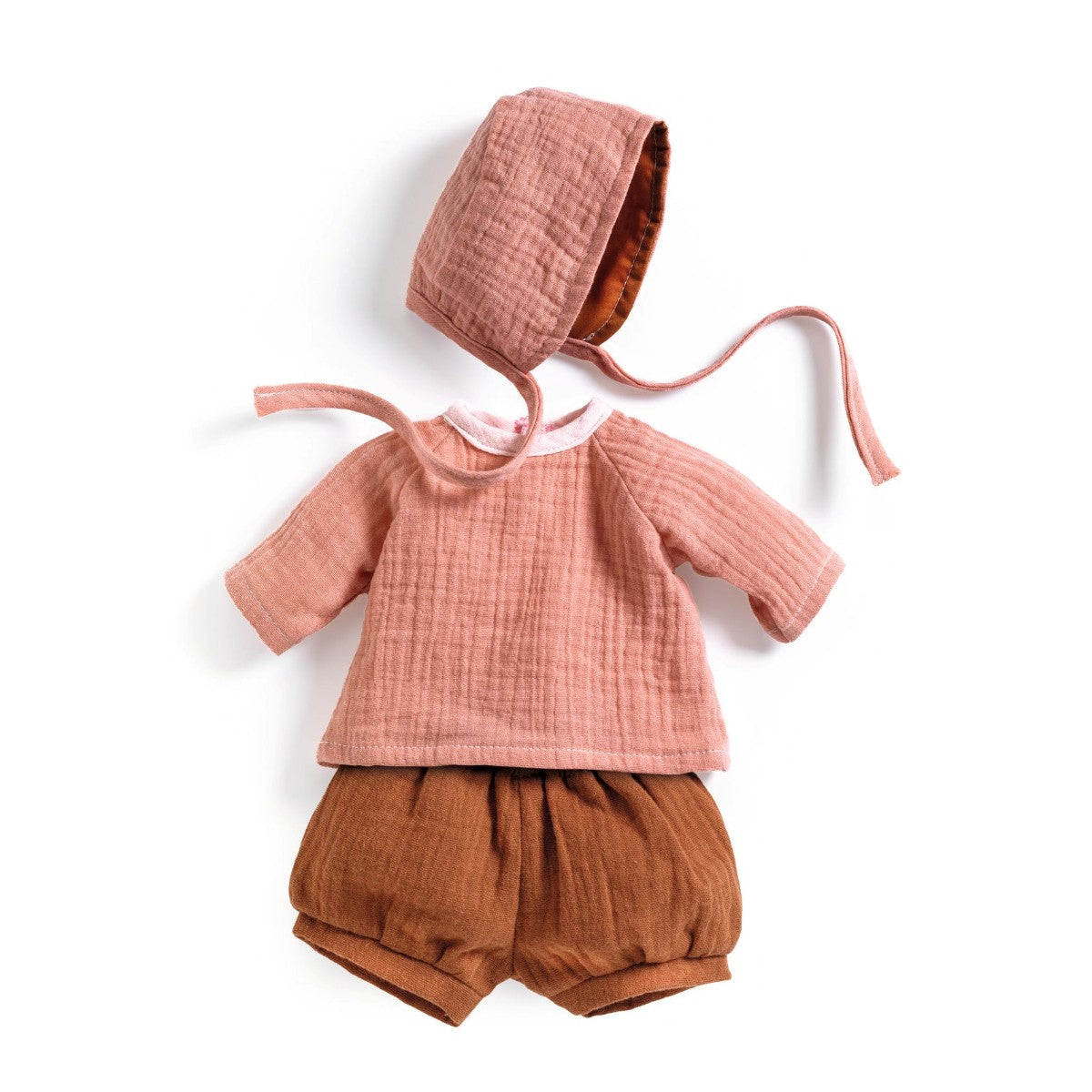 Djeco Pomea dukketøy, Sett med lue - Peach