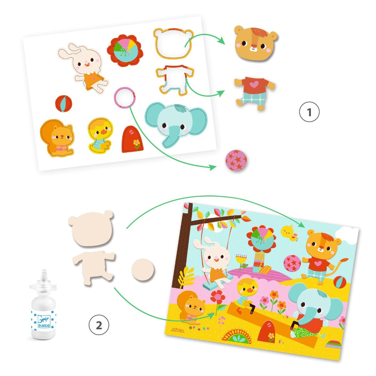 Djeco Kreativ collage, Dagen