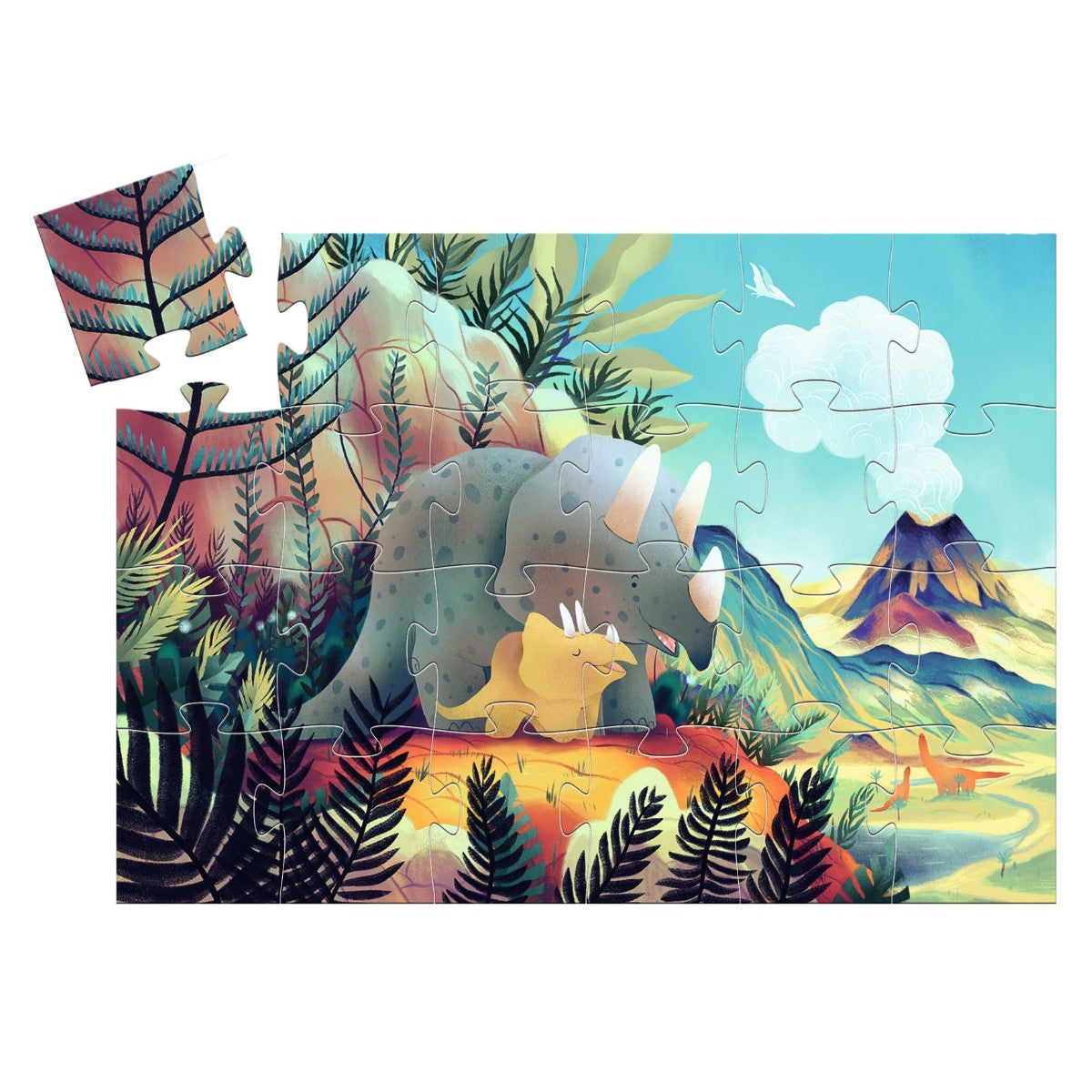 Djeco Silhuettpuslespill, Dinosauren Theo 24 biter