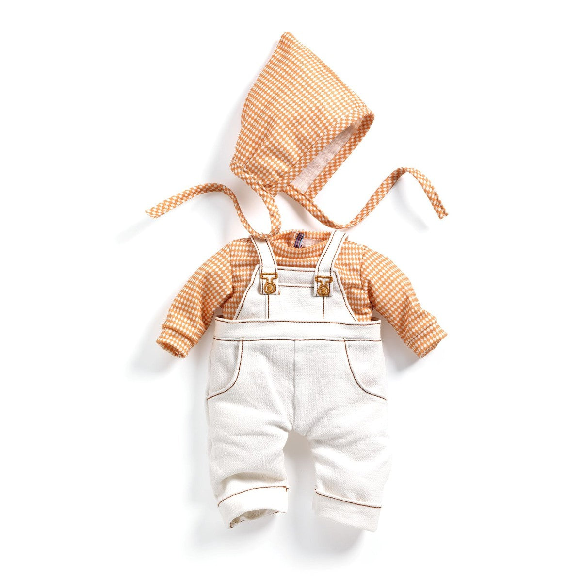Djeco Pomea dukketøj, sæt med overalls, Cannelle