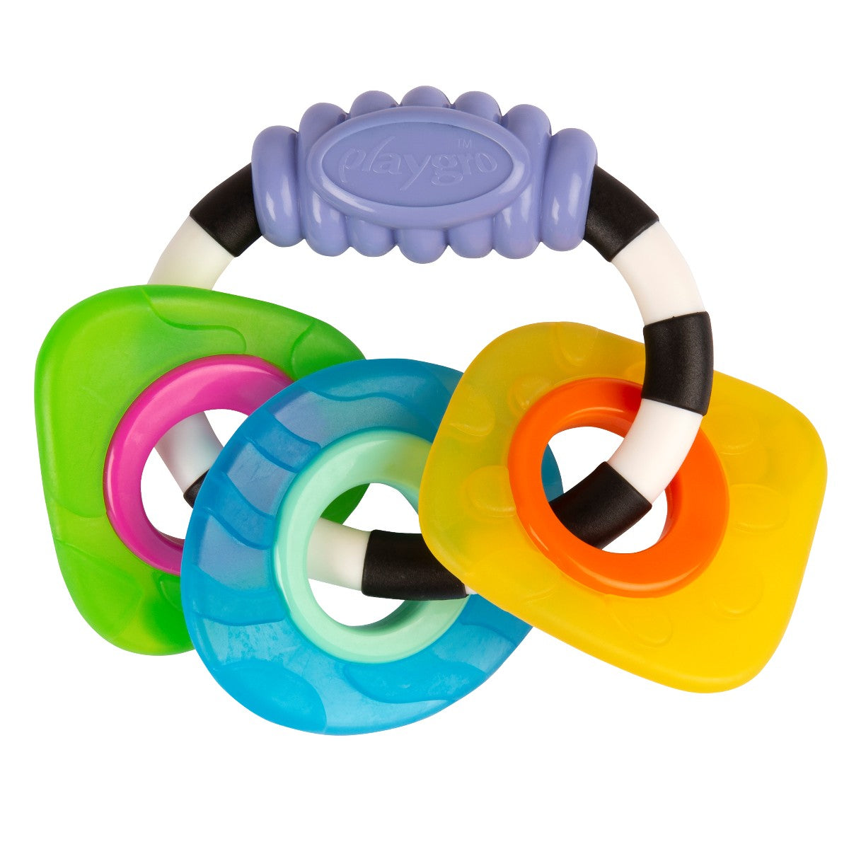 Playgro biderangle til baby med farvede ringe