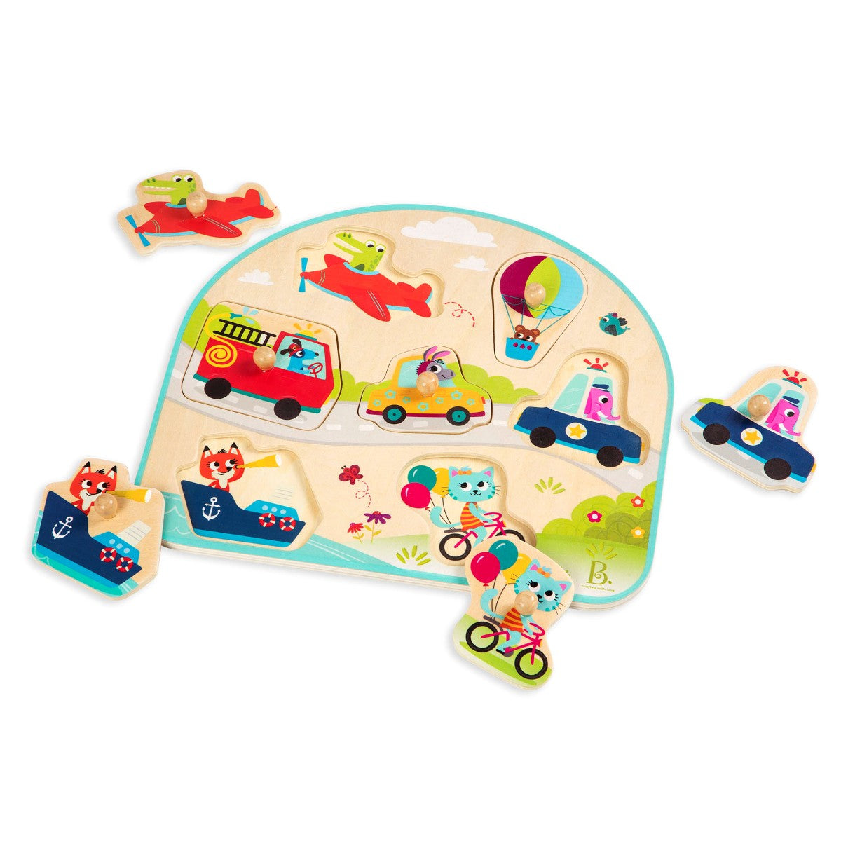B Toys Knoppuslespill, Transport - Fra 18 md.