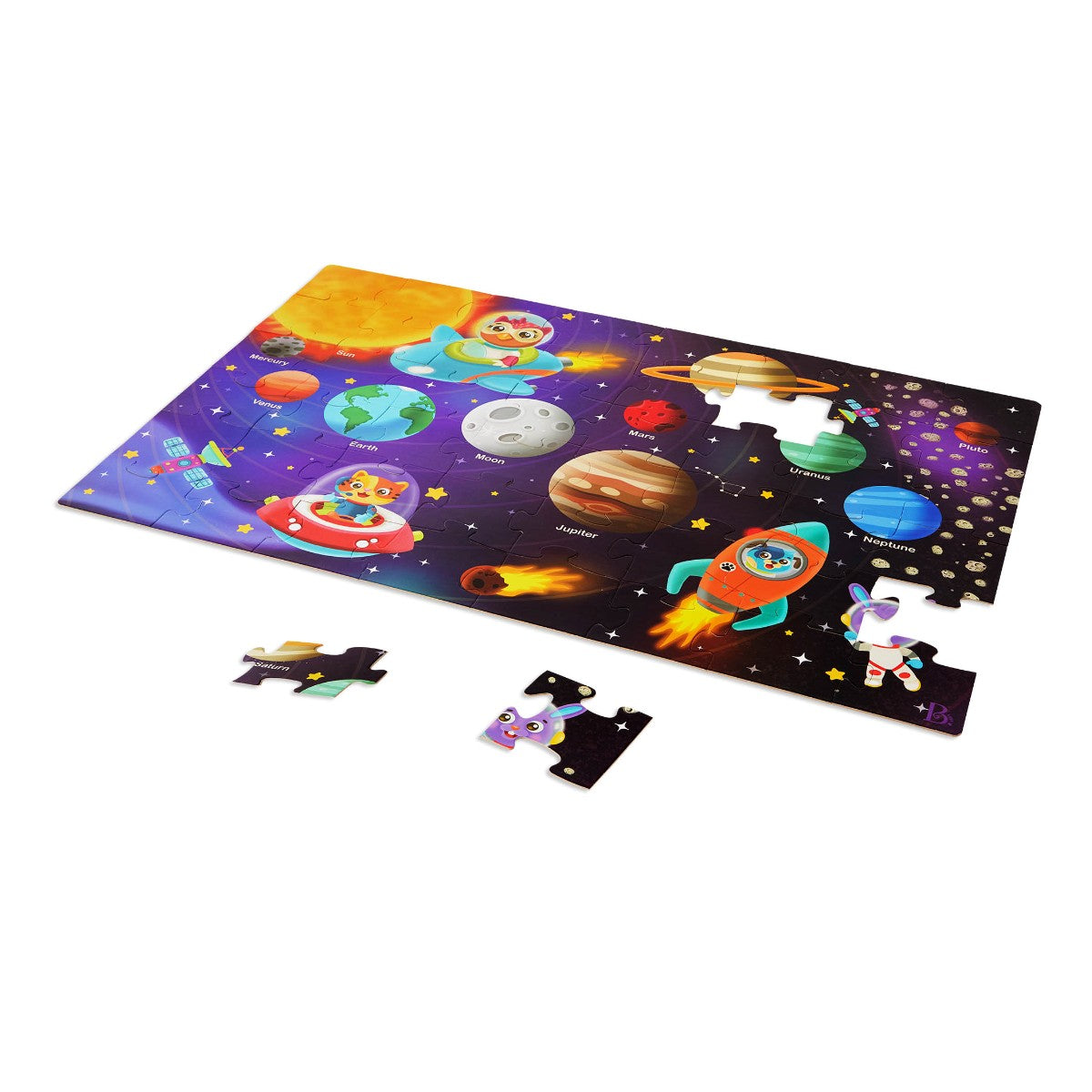 B Toys Gulvpuslespil Solsystemet billede af barnepuslespil