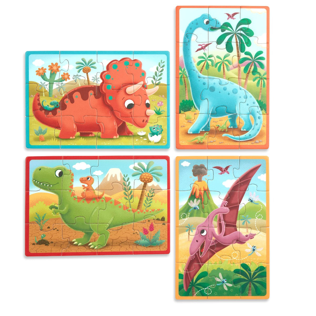 B Toys Puslespill, 4-i-ett - Dino