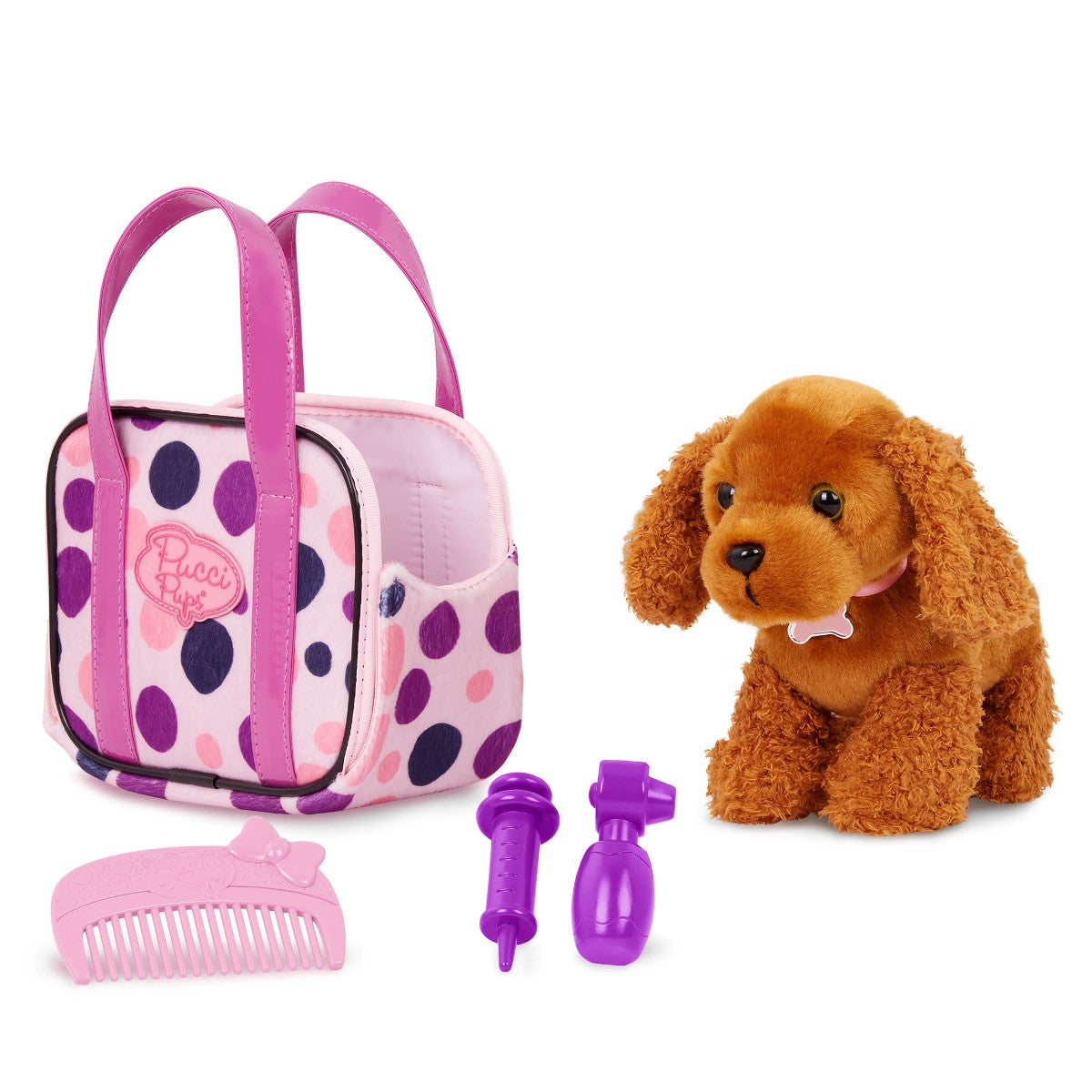 Pucci Pups hund i prikket taske