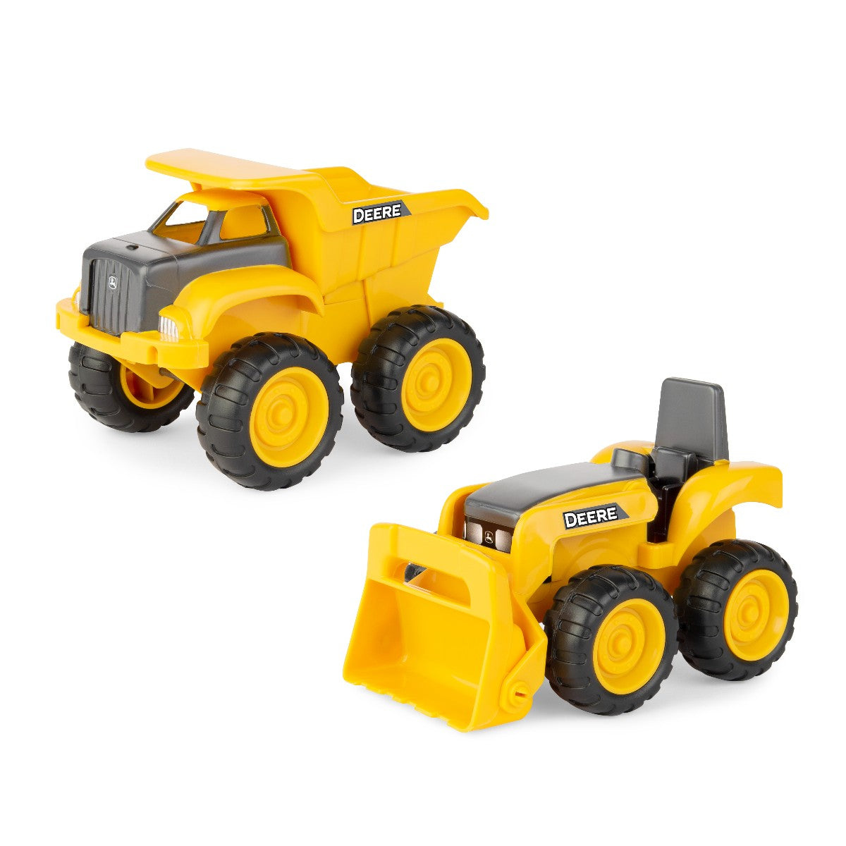 John Deere, Dumper og traktor, gul - Fra 18 måneder.