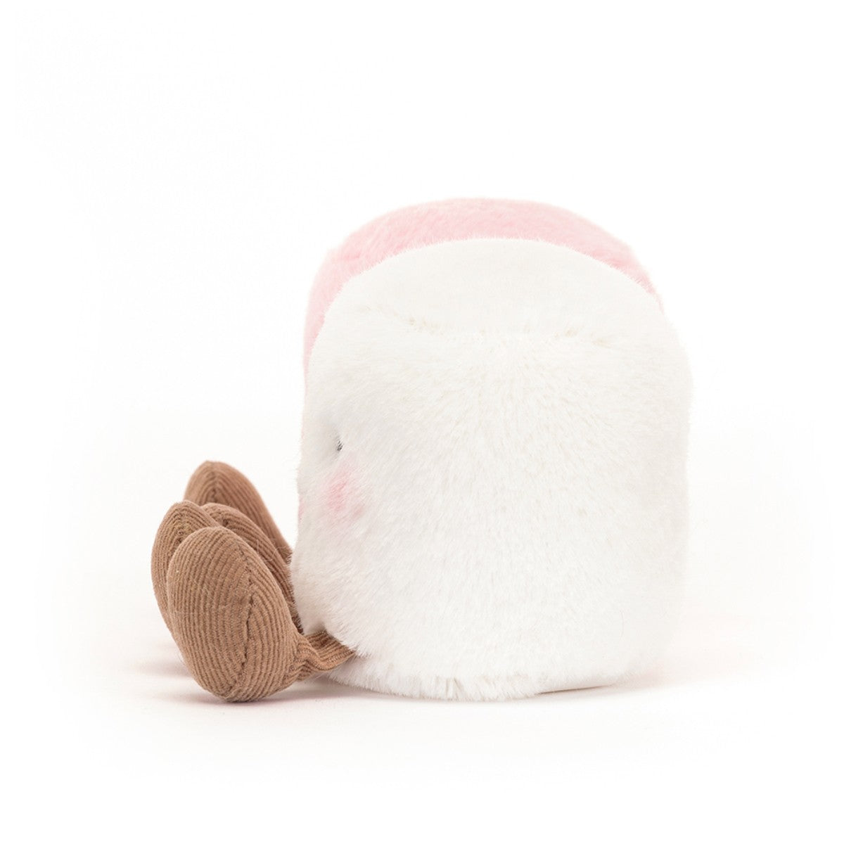 Jellycat bamse, Amuseable Fun, Amuseable hvit og lyserosa marshmallow - 15 cm