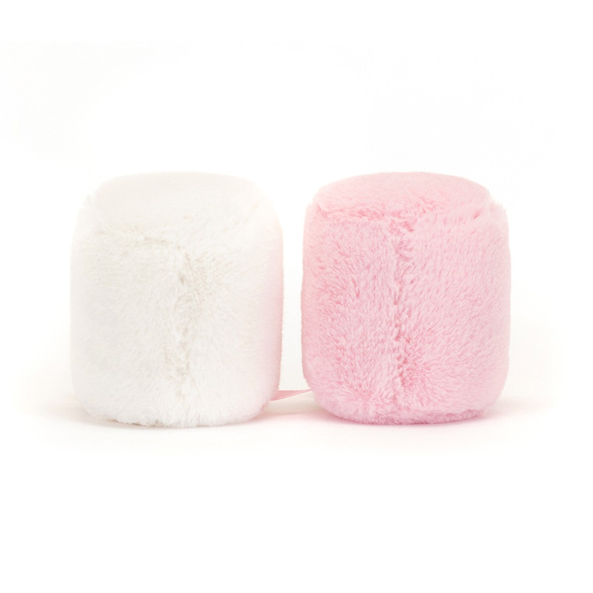 Jellycat bamse, Amuseable Fun, Amuseable hvit og lyserosa marshmallow - 15 cm
