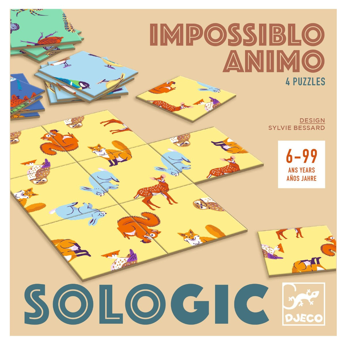 Djeco Sologic Impossiblo Animo spil med brikker til børn