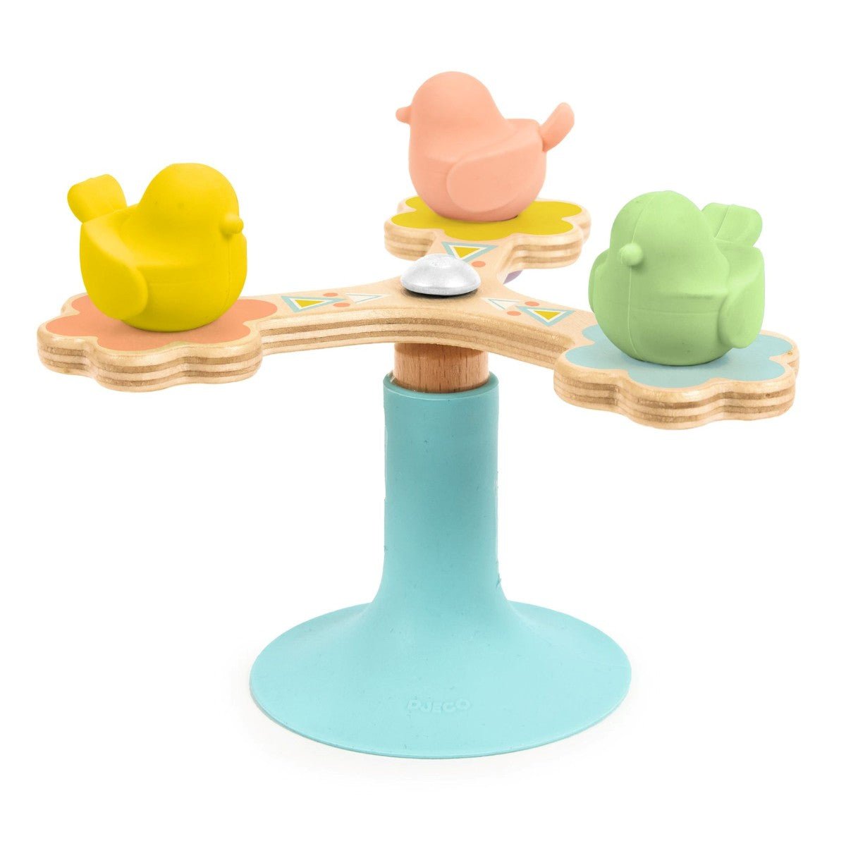 Baby babylegetøj, BabySpini aktivitetsleg m/sugekop. Tre små fugle i pastelfarver