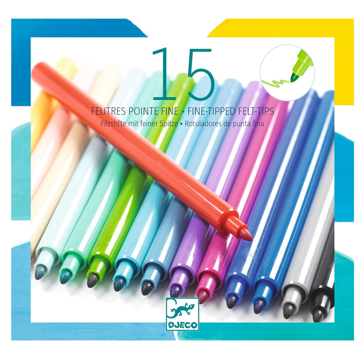 Djeco tusjer, Pacific - 15 stk