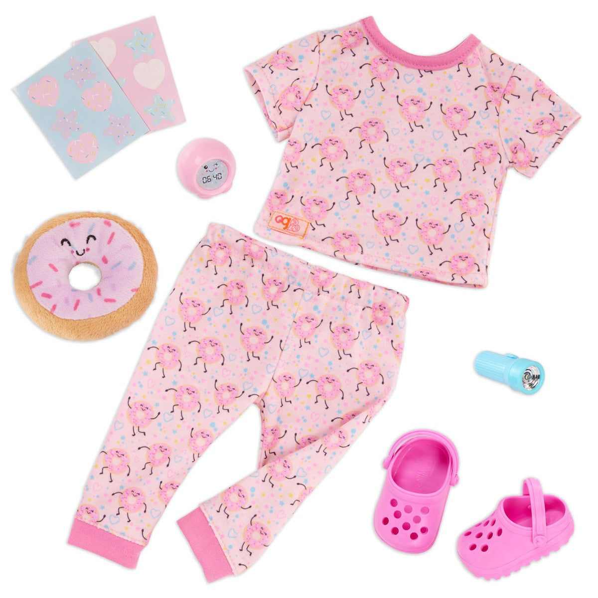 Vores Generations deluxe dukketøj, pyjamas donut med tilbehør til dukker