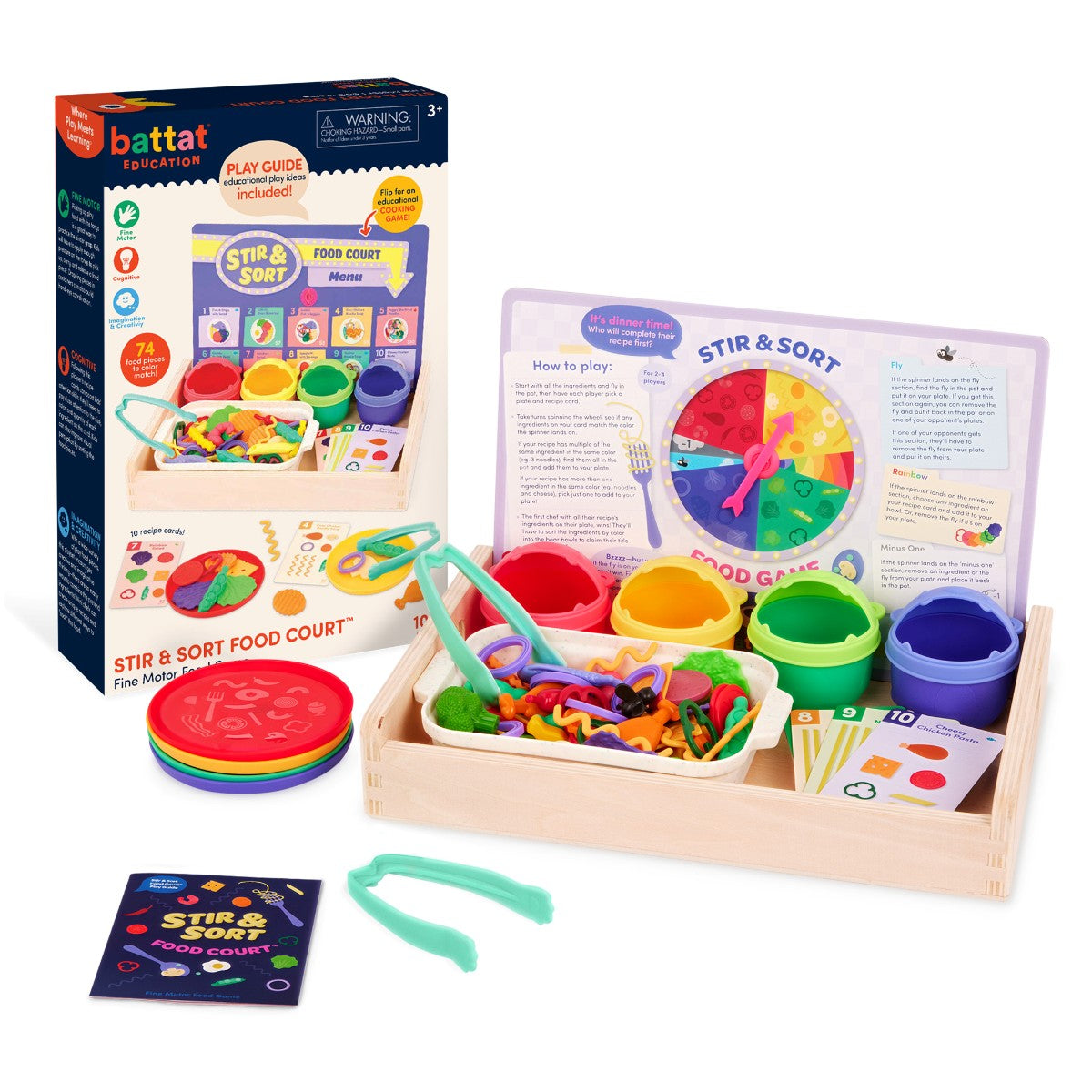 Battat Edu Food game spilletui med farverigt legemad