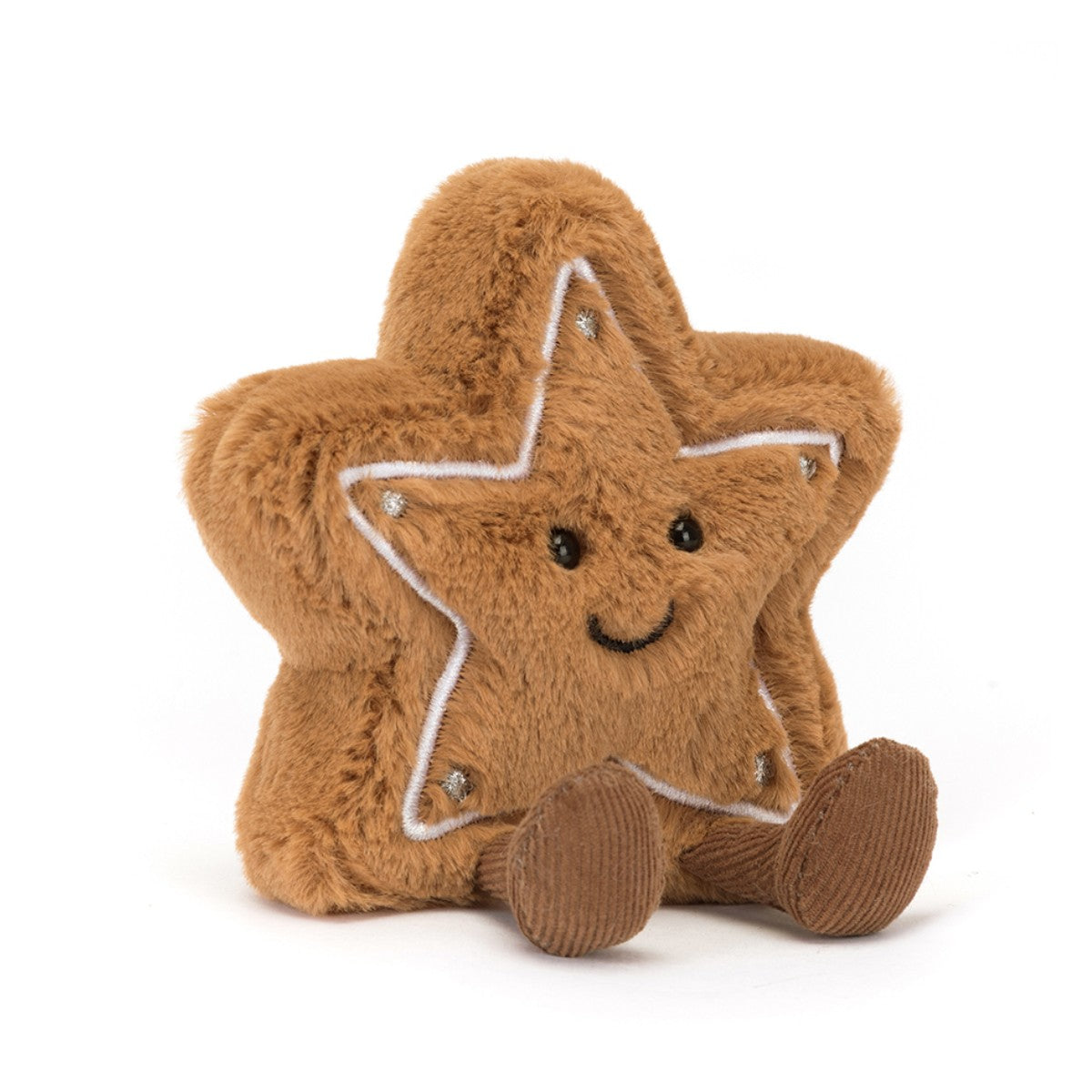 Jellycat jul, Amuseables stjerne pepperkake - 12 cm
