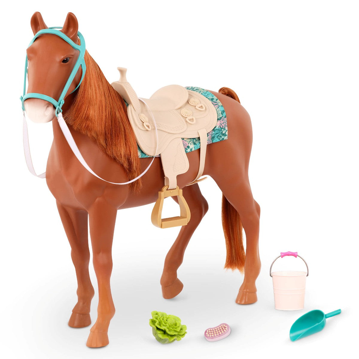 Our Generation dukketilbehør hest American Saddlebred med udstyr