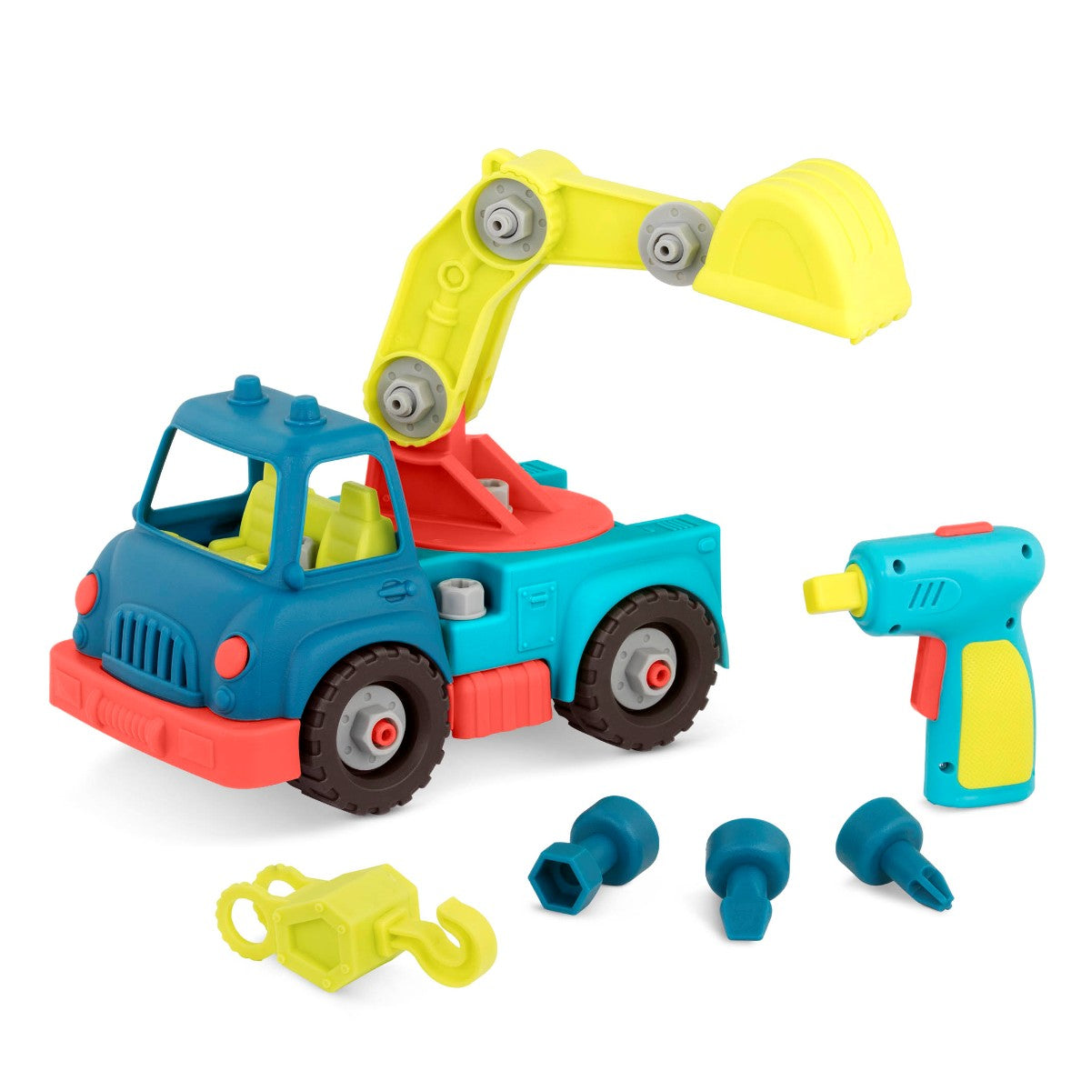 Wonder Wheels samlesæt bil med gravko og skruetrækker