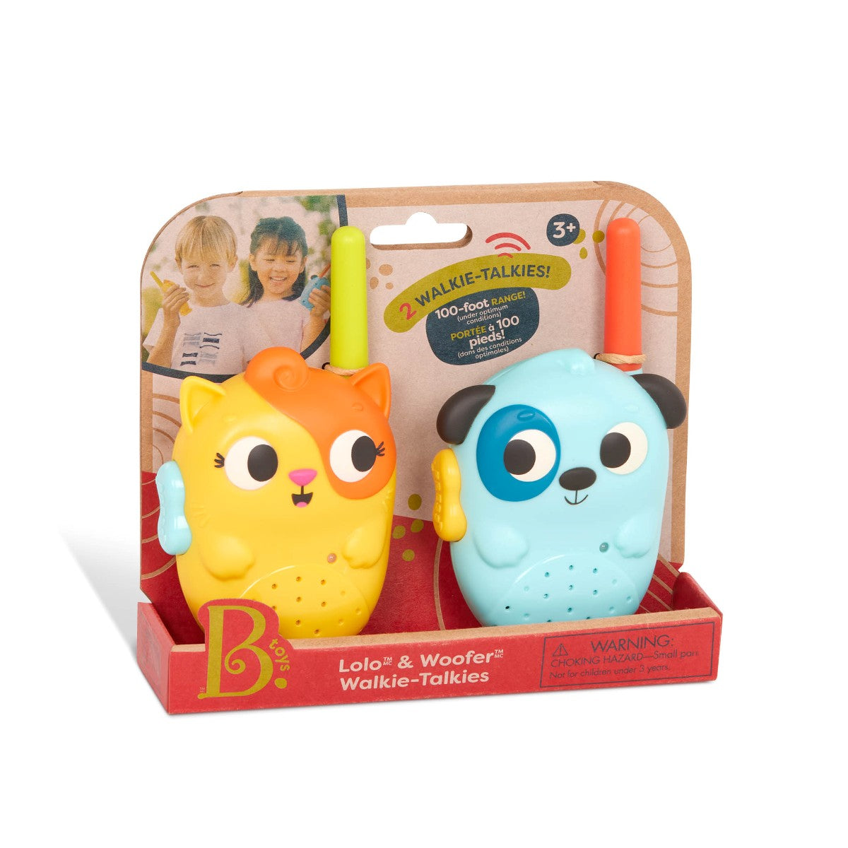 B Toys, Walkie Talkie-sett - Lolo & Woofer Walkie-Talkies