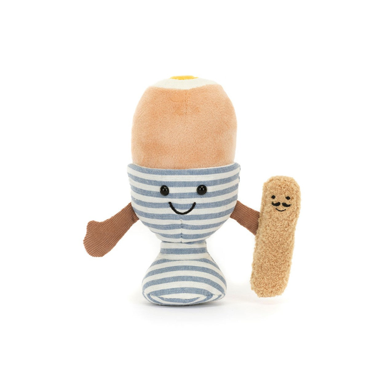 Jellycat bamse, Amuseable egg, Bløtkokt egg med brød - 16 cm