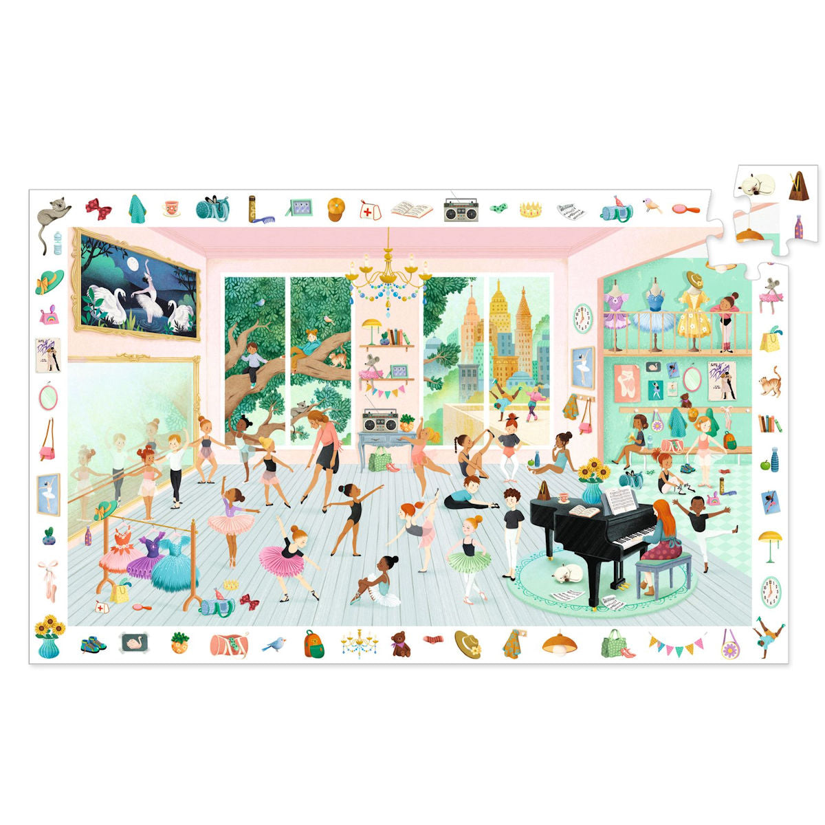 Djeco Observationspuslespil, Danseskole - 100 brikker