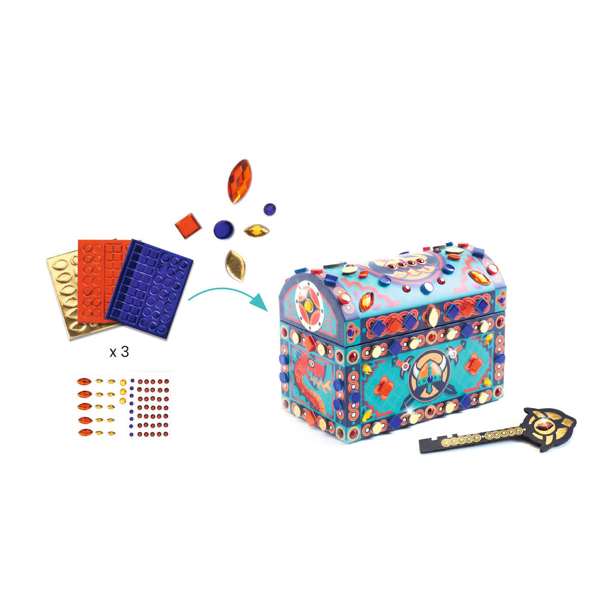 Djeco DIY - Skattekiste, dyrebare skatter