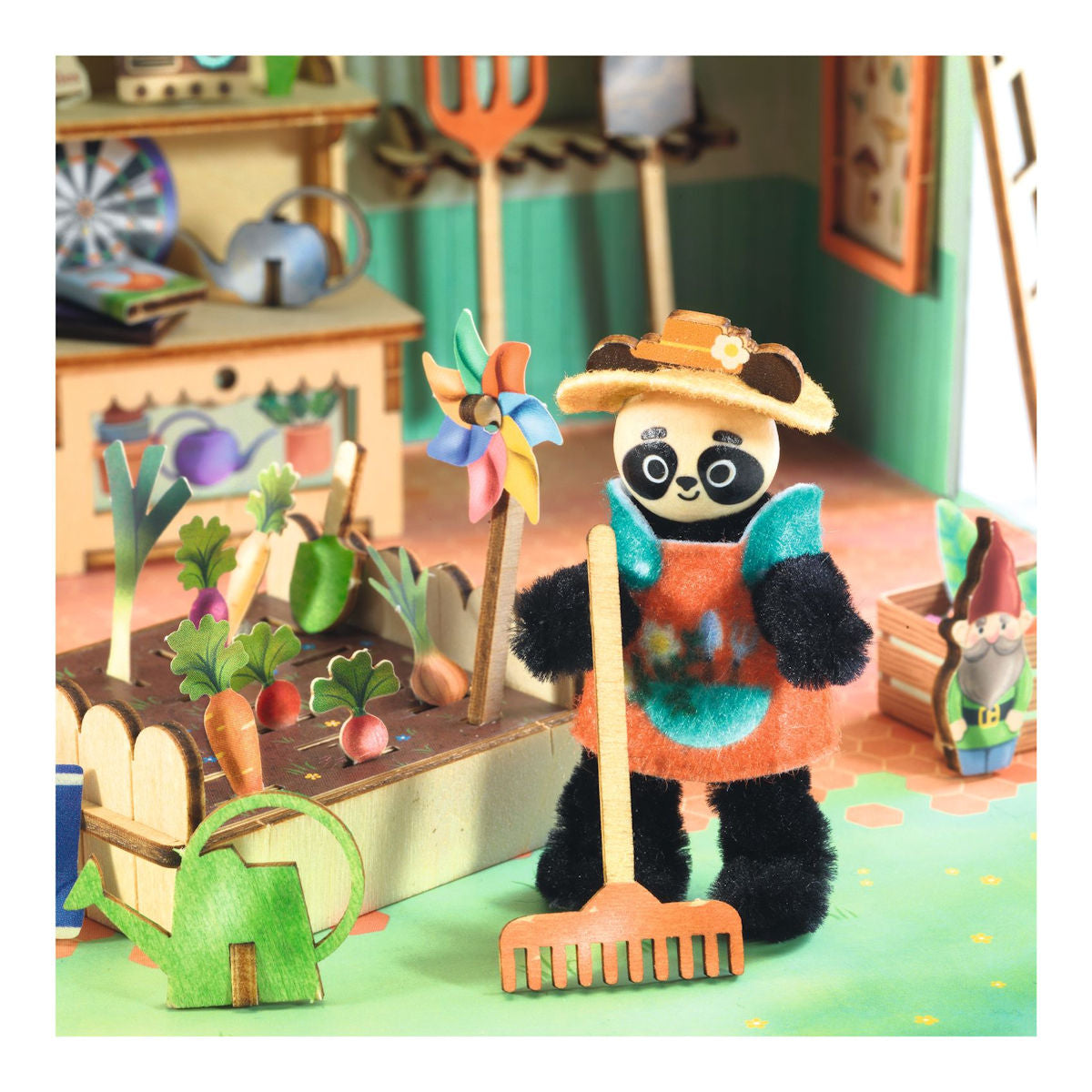 Djeco Mi House, DIY Miniature univers i koffert - Olive