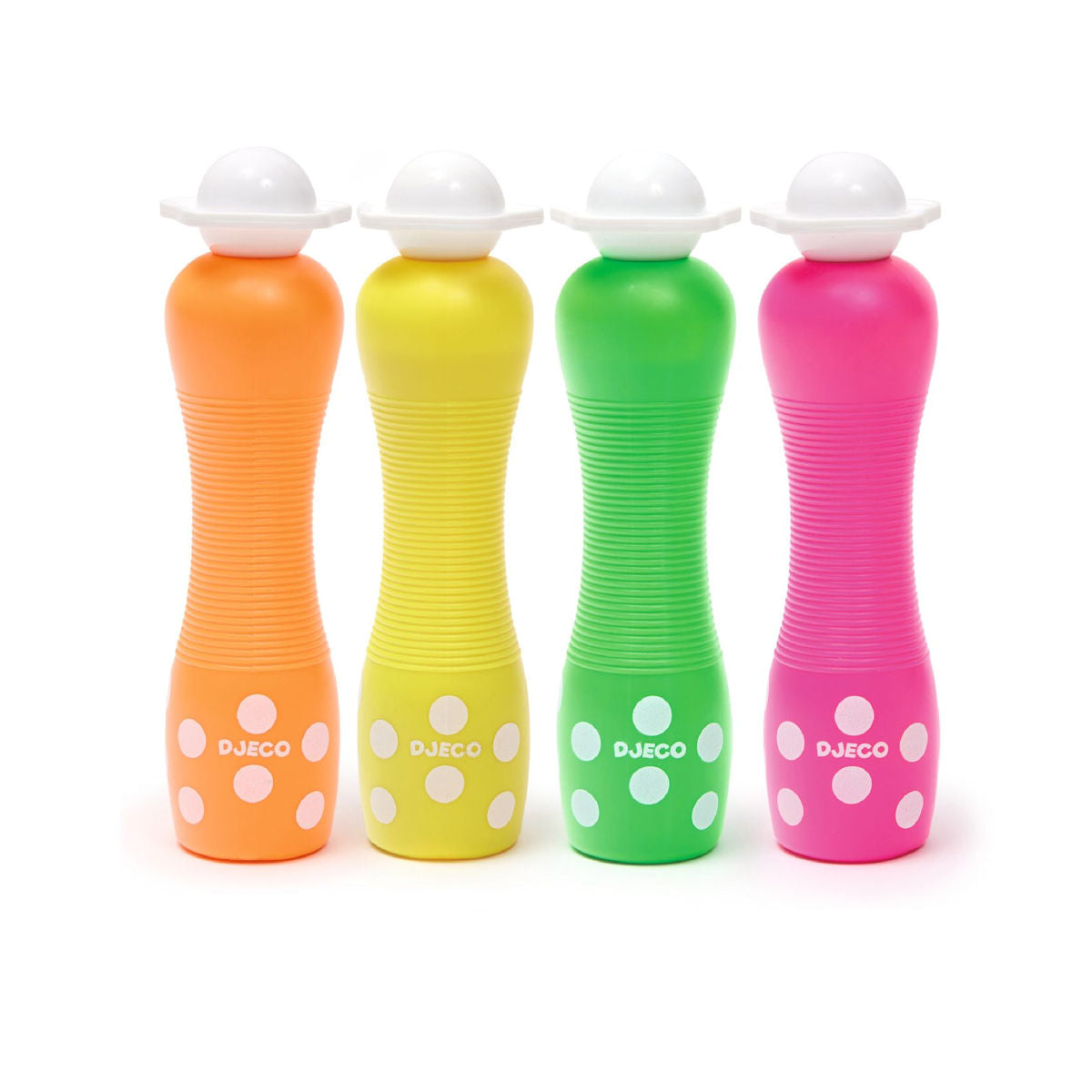 Djeco skum duppetusjer, 4 stk. - Neon