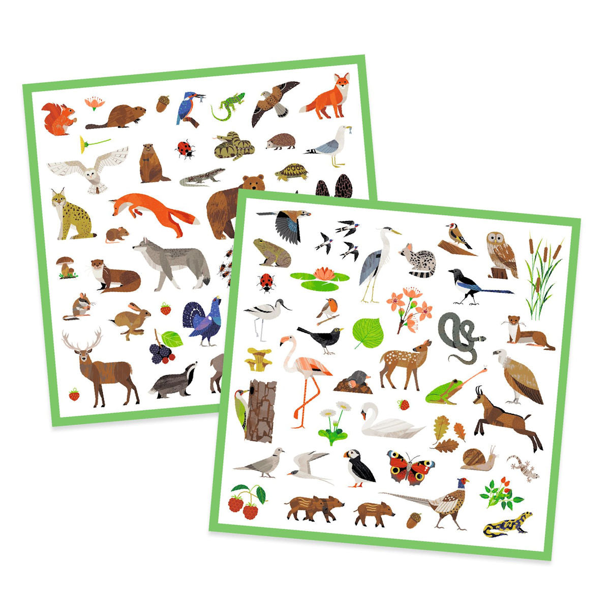 Djeco klistremerker, Fauna