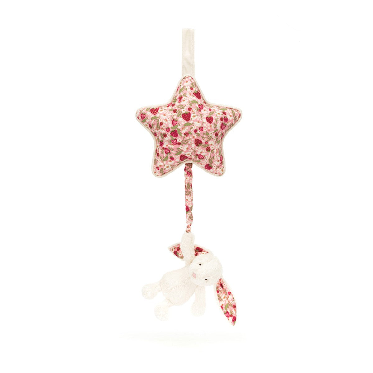 Baby Jellycat spilledåse, Bashful kanin - Mimi Strawberry
