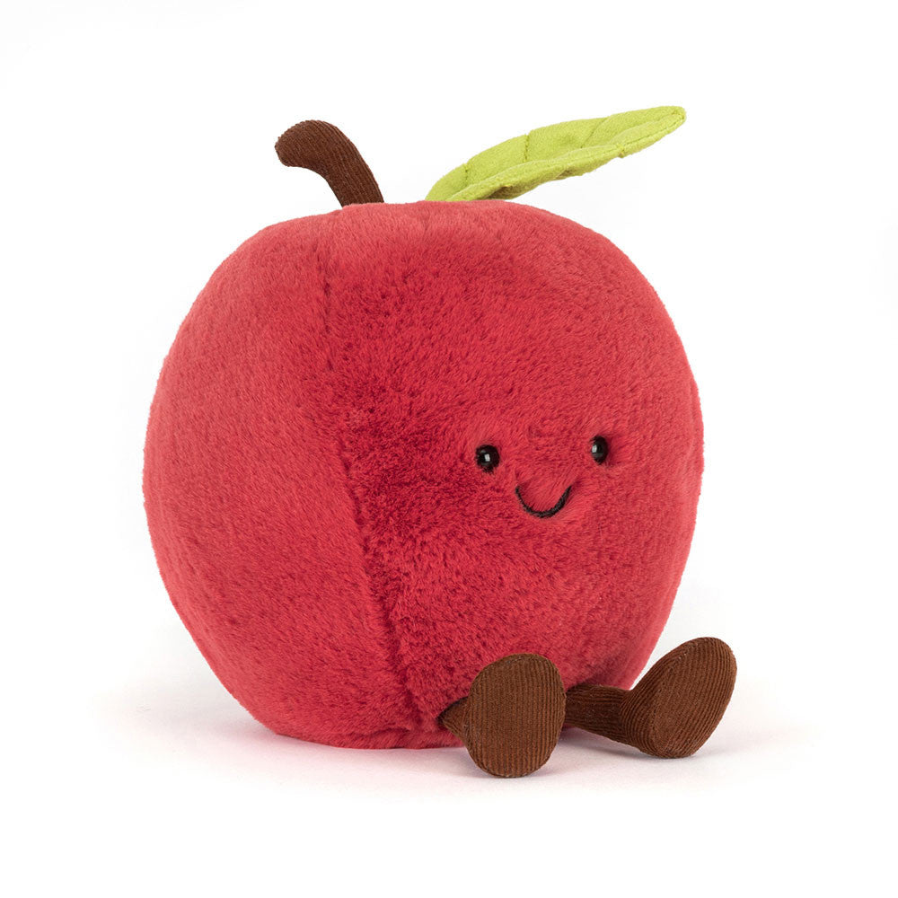 Jellycat bamse, Amuseables Food, Æble - 16 cm