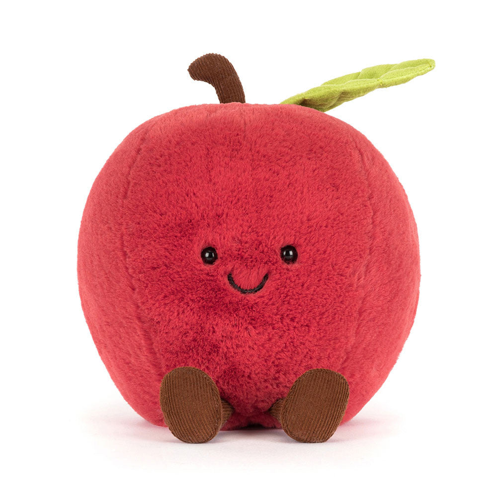 Jellycat bamse, Amuseables Food, Æble - 16 cm