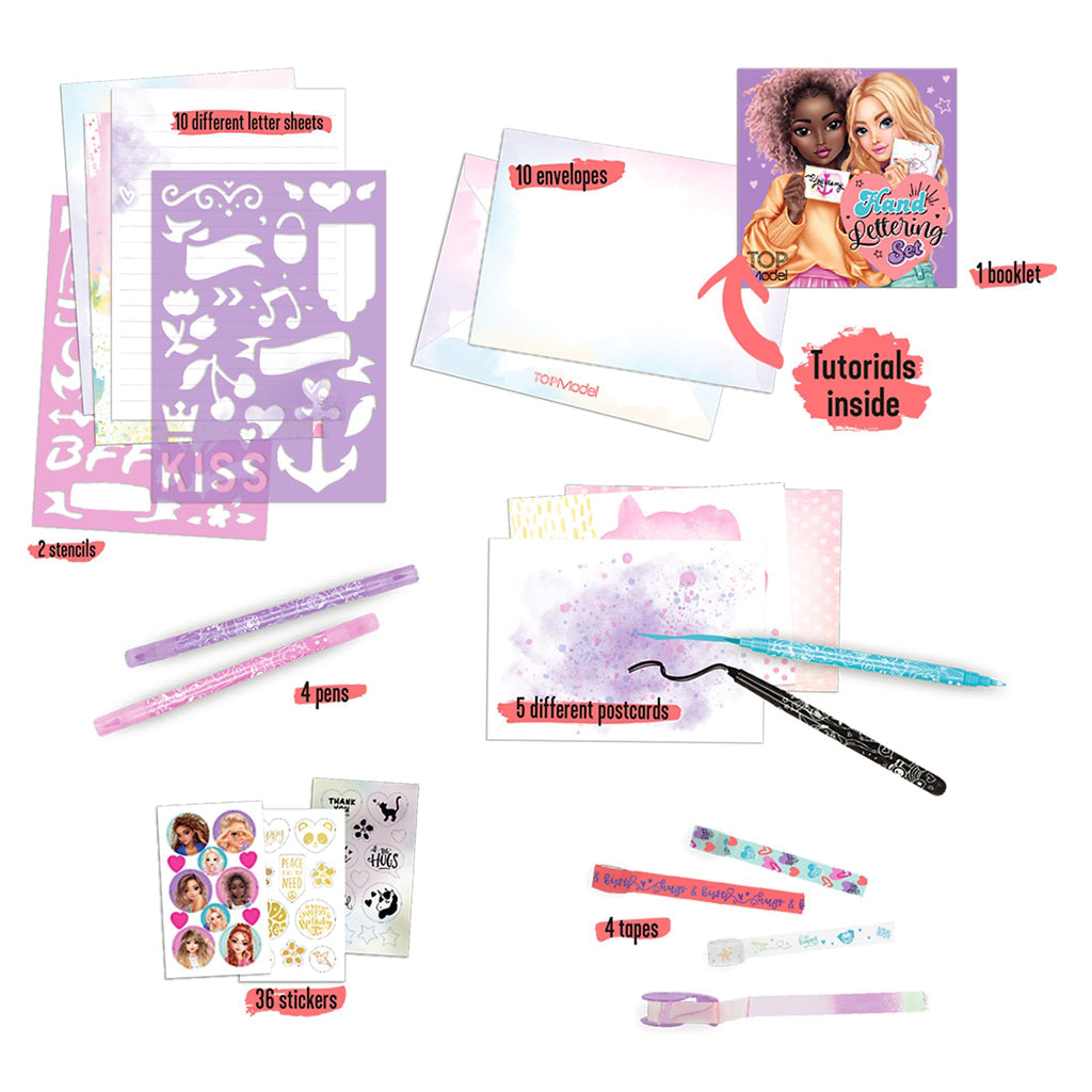 TopModel Handlettering Box Sett, Design brev og kort