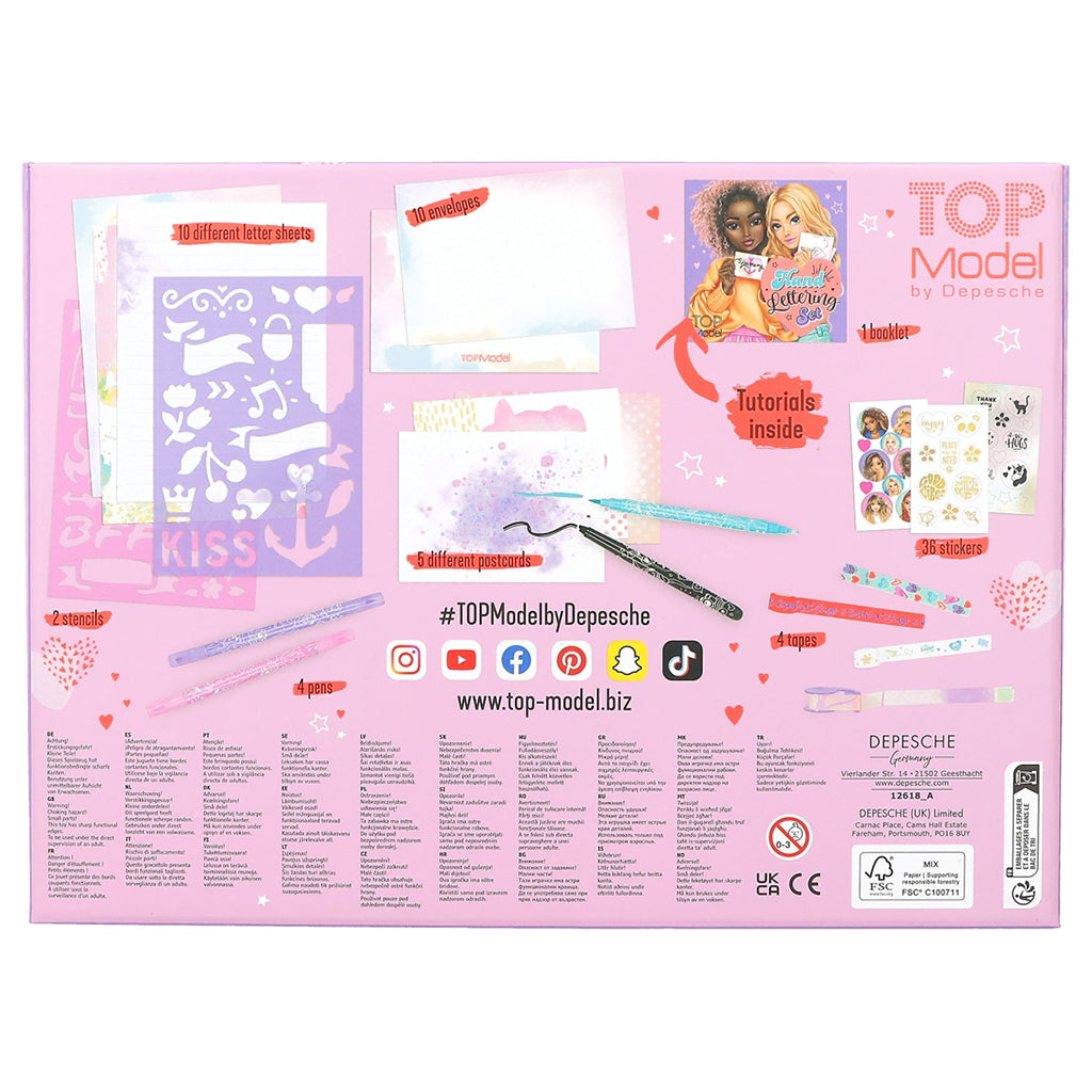 TopModel Handlettering Box Sett, Design brev og kort