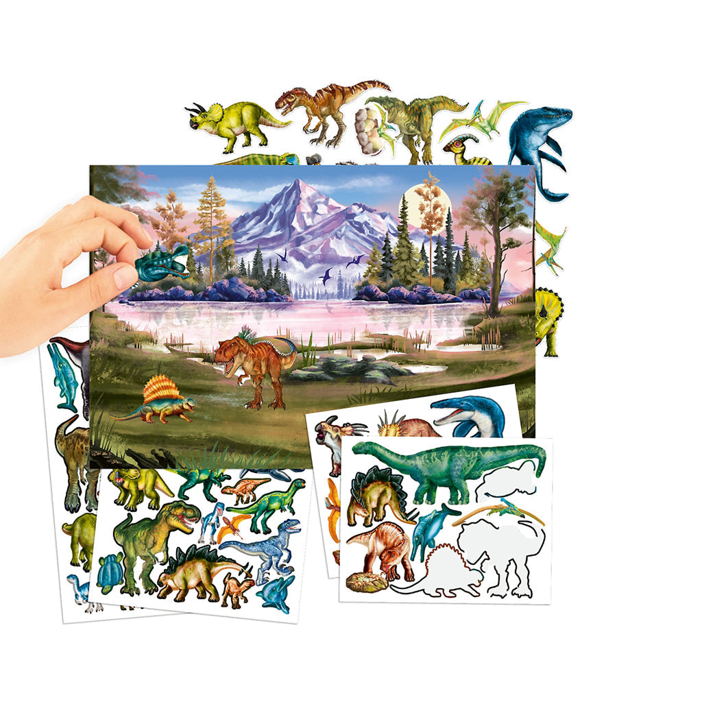 Dino World Stickerworld Puffy, Klistremerkebok