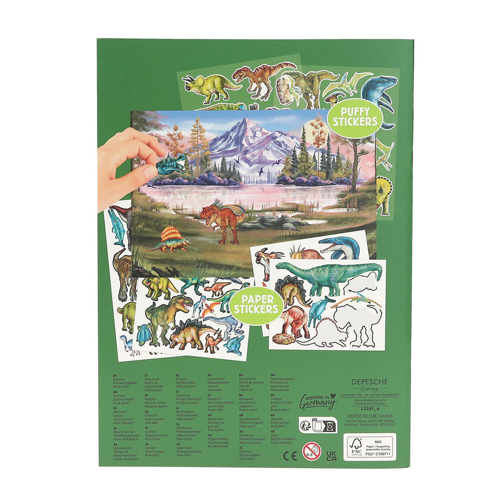 Dino World Stickerworld Puffy, Klistremerkebok