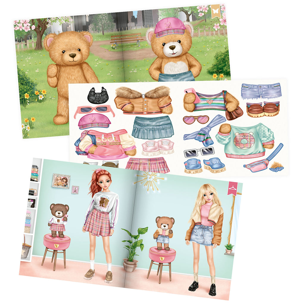 TopModel Stickerworld, Klistermerkebok - Team Teddy