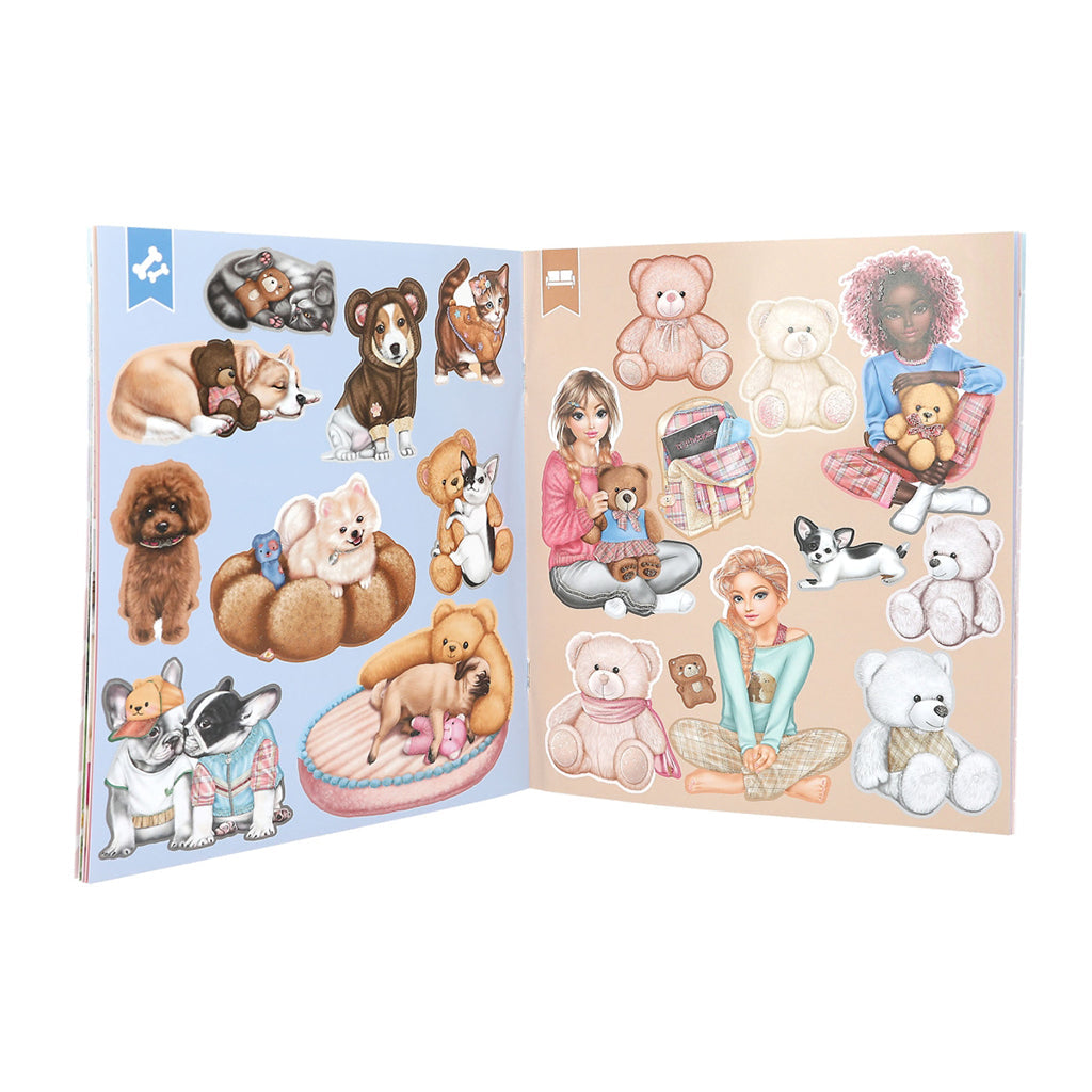 TopModel Stickerworld, Klistermerkebok - Team Teddy