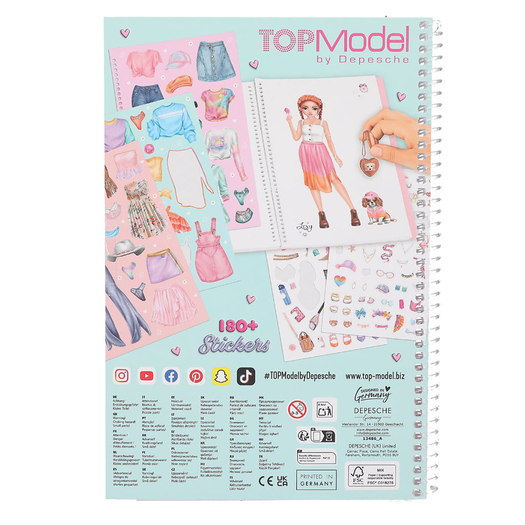 TopModel Dress Me Up Klistremerkebok, Stor klistremerkebok