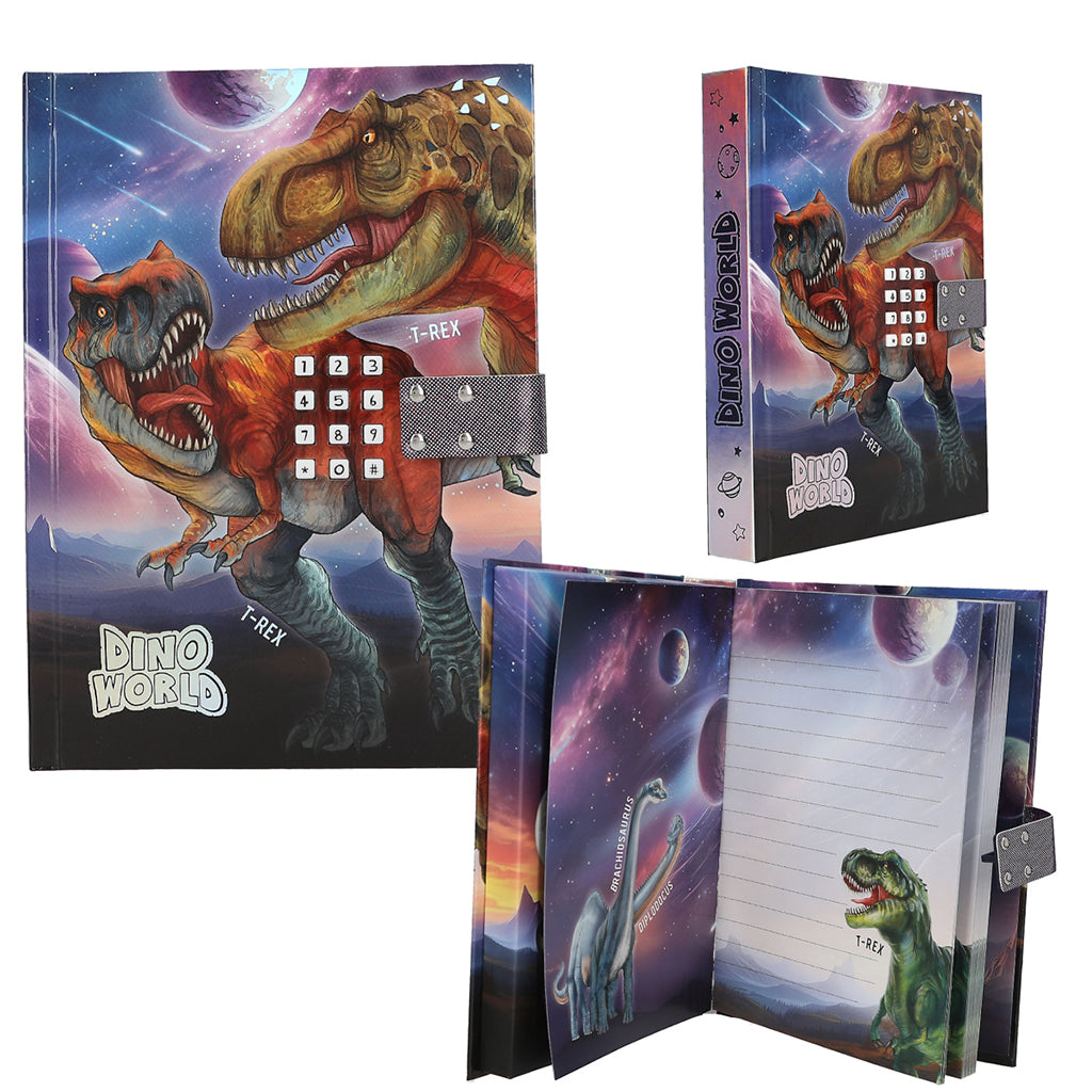 Dino World Dagbok m/kode og lyd