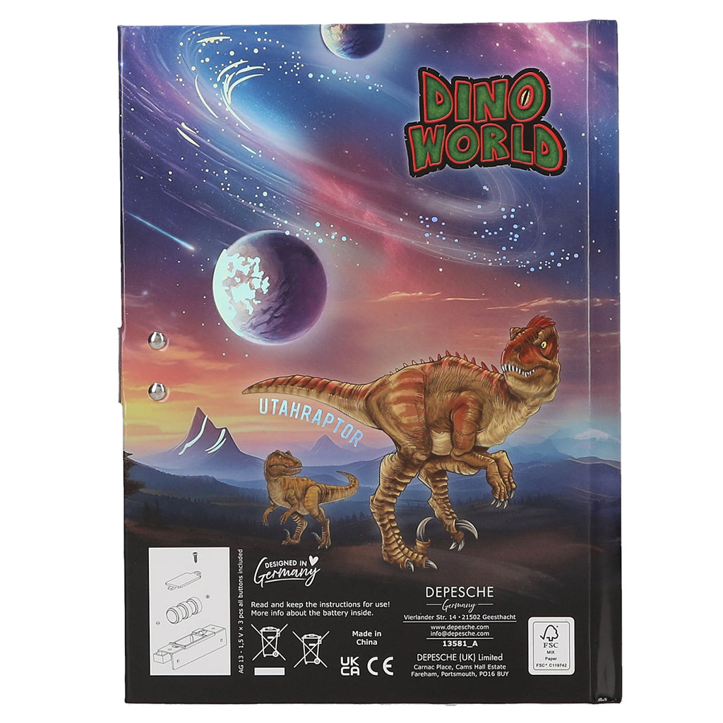 Dino World Dagbok m/kode og lyd