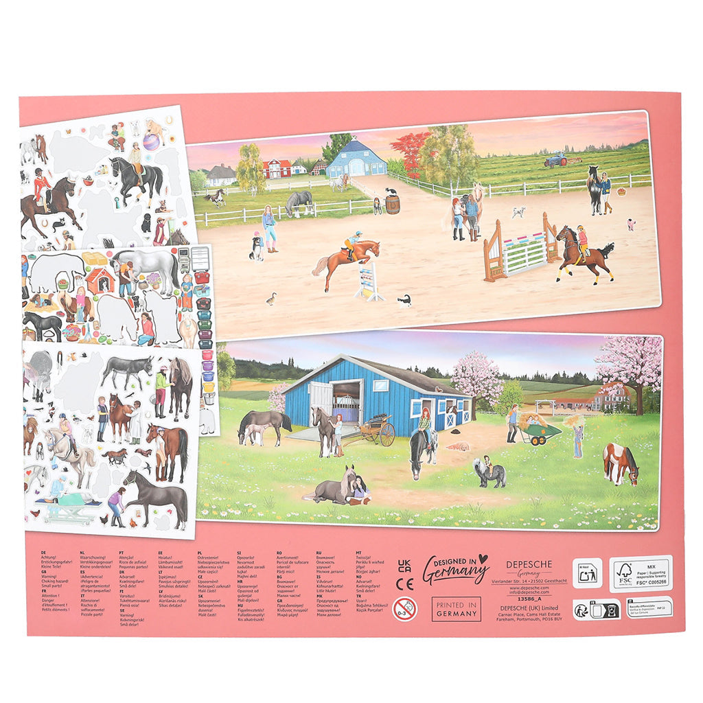 Create your Happy Horses, Klistremerkebok