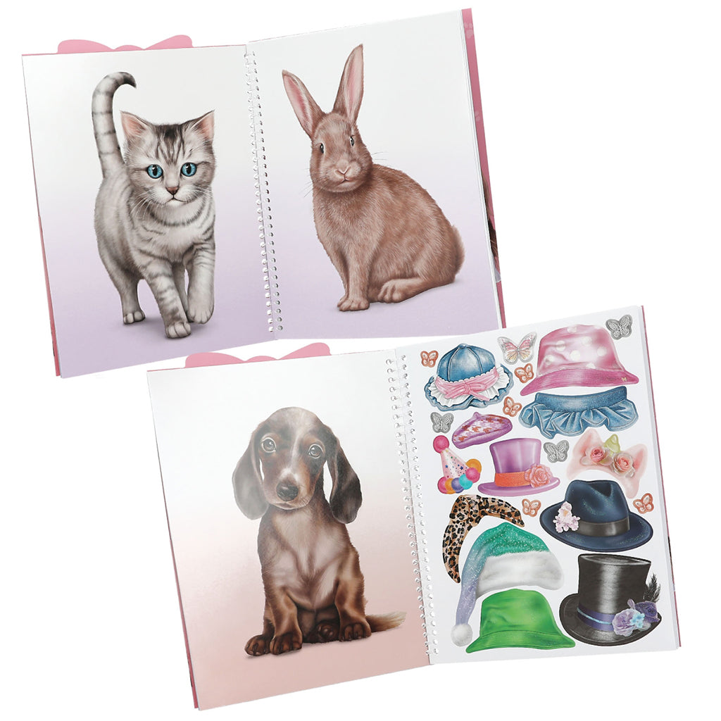 TopModel Dress Me Up Klistremerkebok, Cute animals